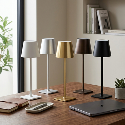 Sentinel - Tall Cordless Touch-Dim Lamp - Aluminum LED with Three-Tone Warmth