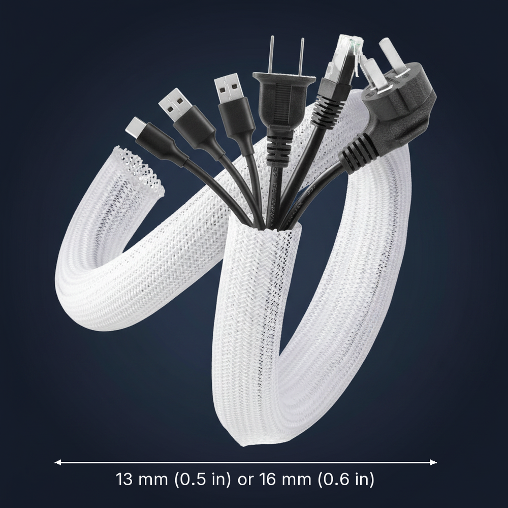 Sheath - Woven Cable Sleeve - Flexible Cord Wrap dimension drawing