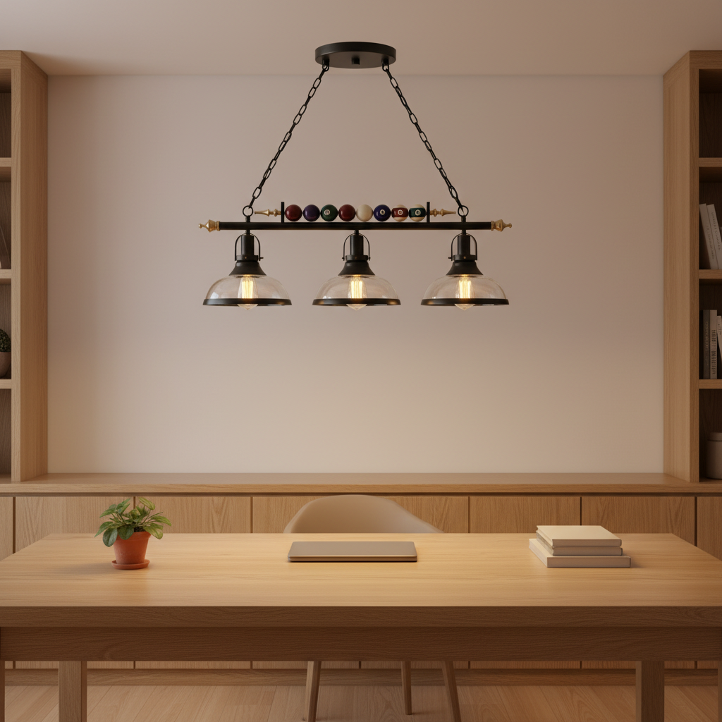 Billiard Bar Pendant Light in a workspace