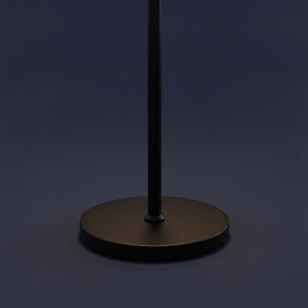 Stelo - Mirror Glass Floor Lamp, black close up detail