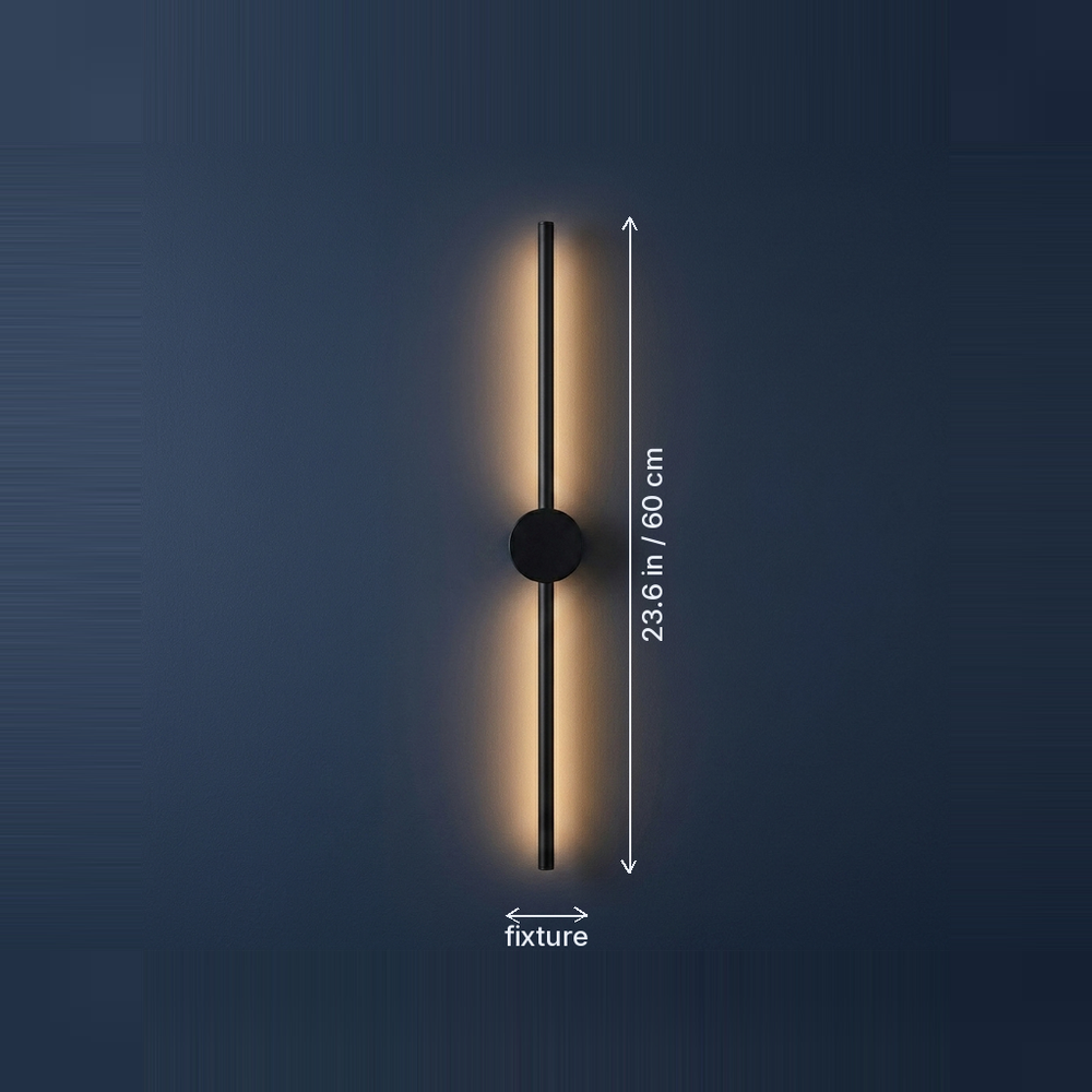 Swivel - Rotatable Smart Wall Lamp - Minimalist LED Office Light dimension drawing