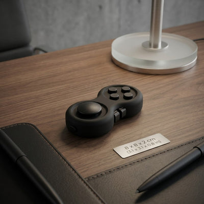 Tactile - Multifunctional Fidget Stress Relief Pad - Compact Desk Focus Tool in black