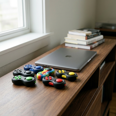 Tactile - Multifunctional Fidget Stress Relief Pad - Compact Desk Focus Tool in multicolor
