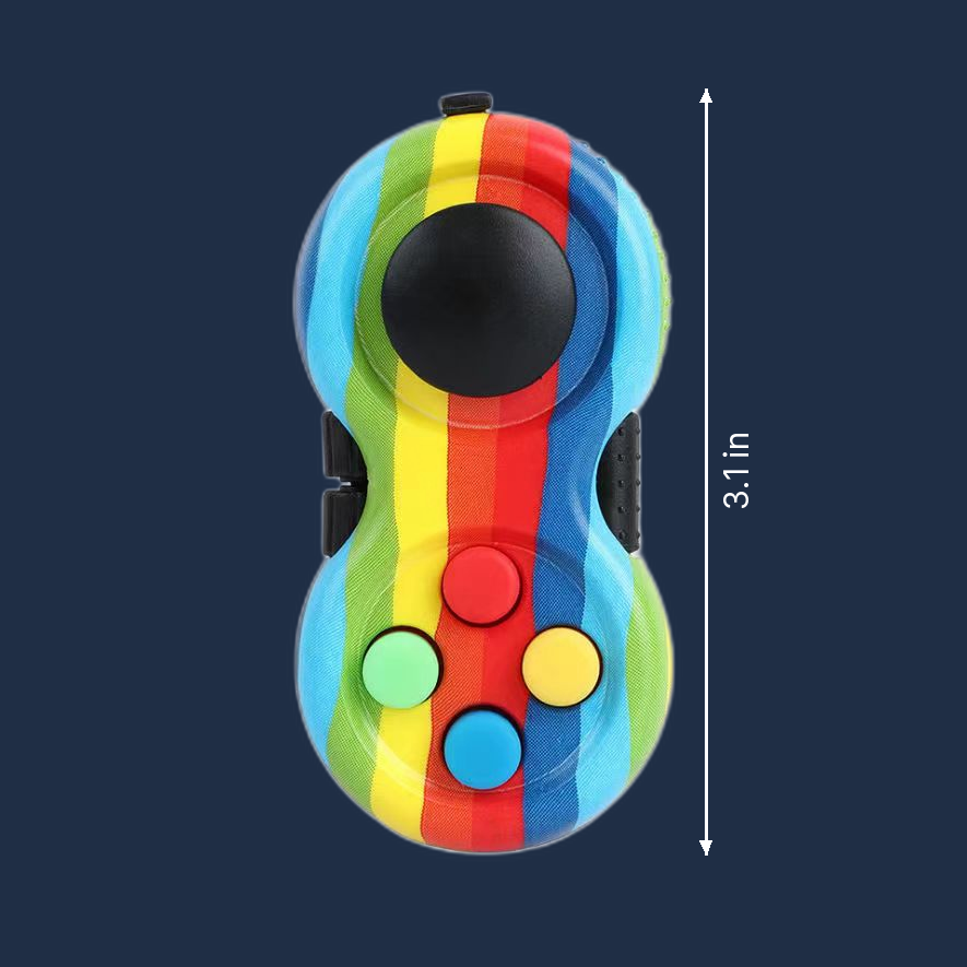 Tactile - Multifunctional Fidget Stress Relief Pad - Compact Desk Focus Tool dimension drawing