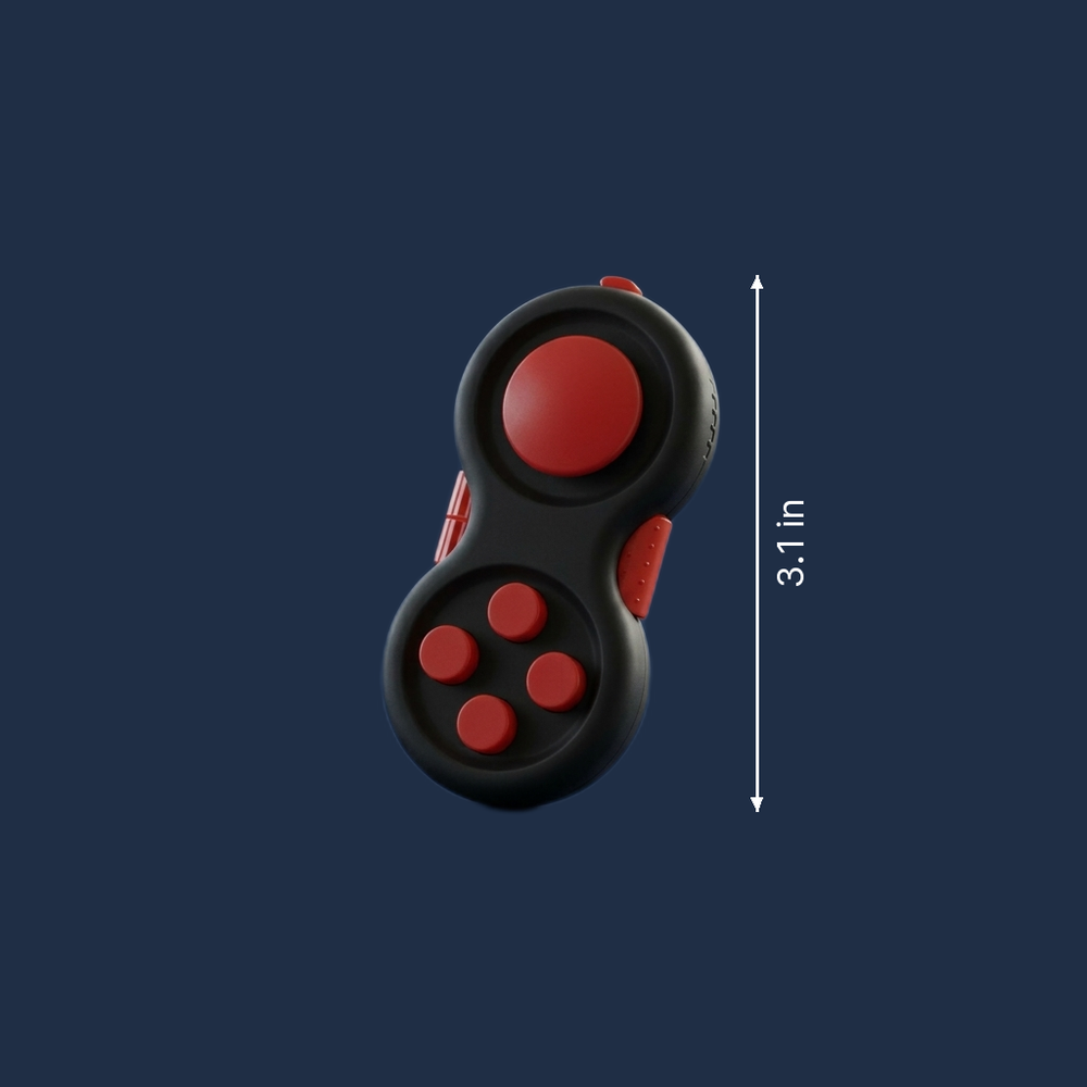 Tactile - Multifunctional Fidget Stress Relief Pad - Compact Desk Focus Tool dimension drawing