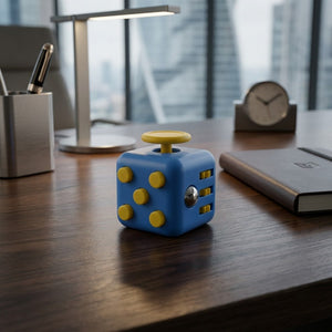 Tessera - Fidget Toy Dice - Desktop Stress Relief Cube in yellow