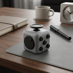 Tessera - Fidget Toy Dice - Desktop Stress Relief Cube in gray