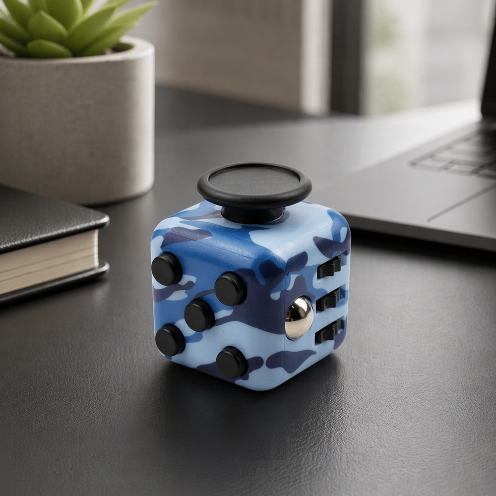 Tessera in Navy Blue, in a workspace