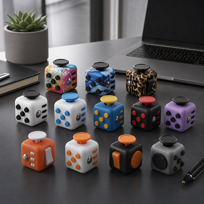 Tessera - Fidget Toy Dice - Desktop Stress Relief Cube in multicolor