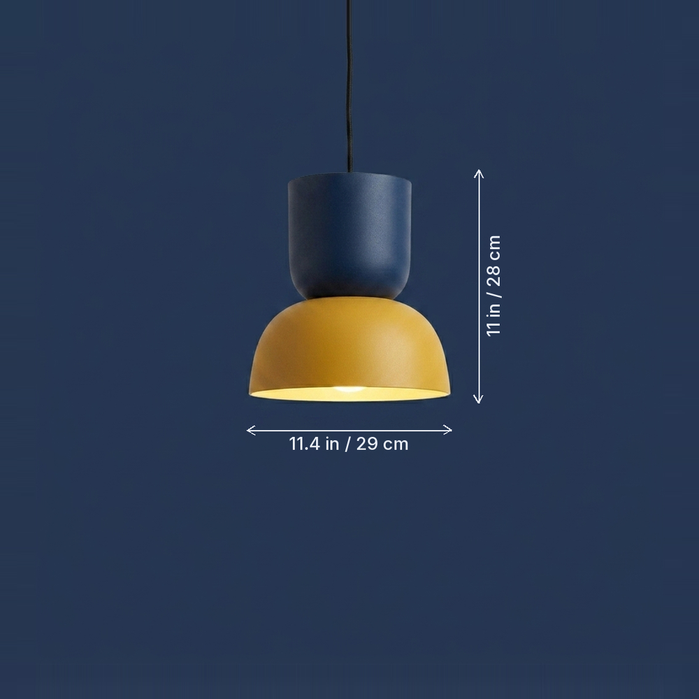 Totem - Stacked Two-Tone Pendant Light - Nordic dimension drawing