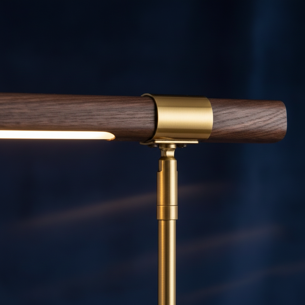 Trave - Nordic Wood Grain Table Lamp close up detail