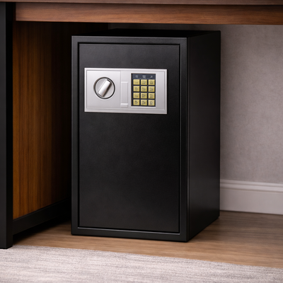 Vault - Steel Safe Box - Home & Office Security Storage in black