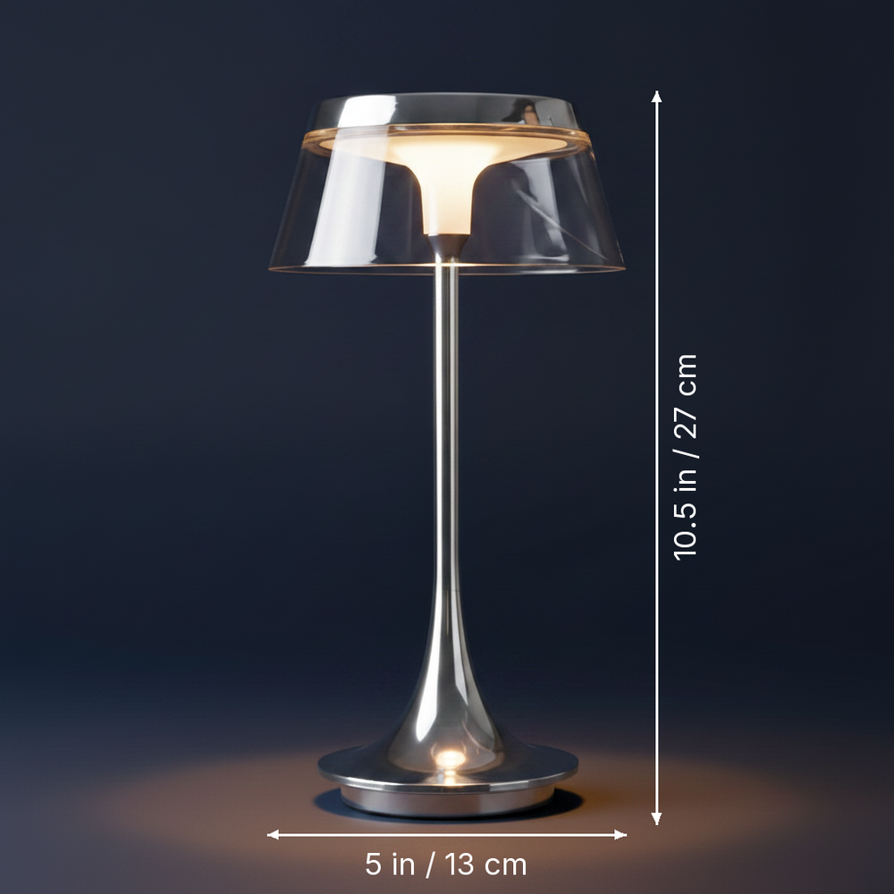 Vitrine - Rechargeable Desk Lamp dimension drawing