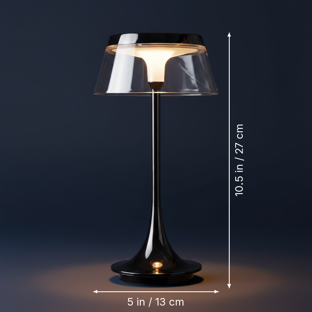 Vitrine - Rechargeable Desk Lamp dimension drawing