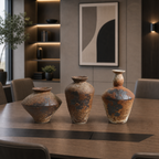 Wabi-Sabi Ceramic Vase - Rustic Sculptural Vase