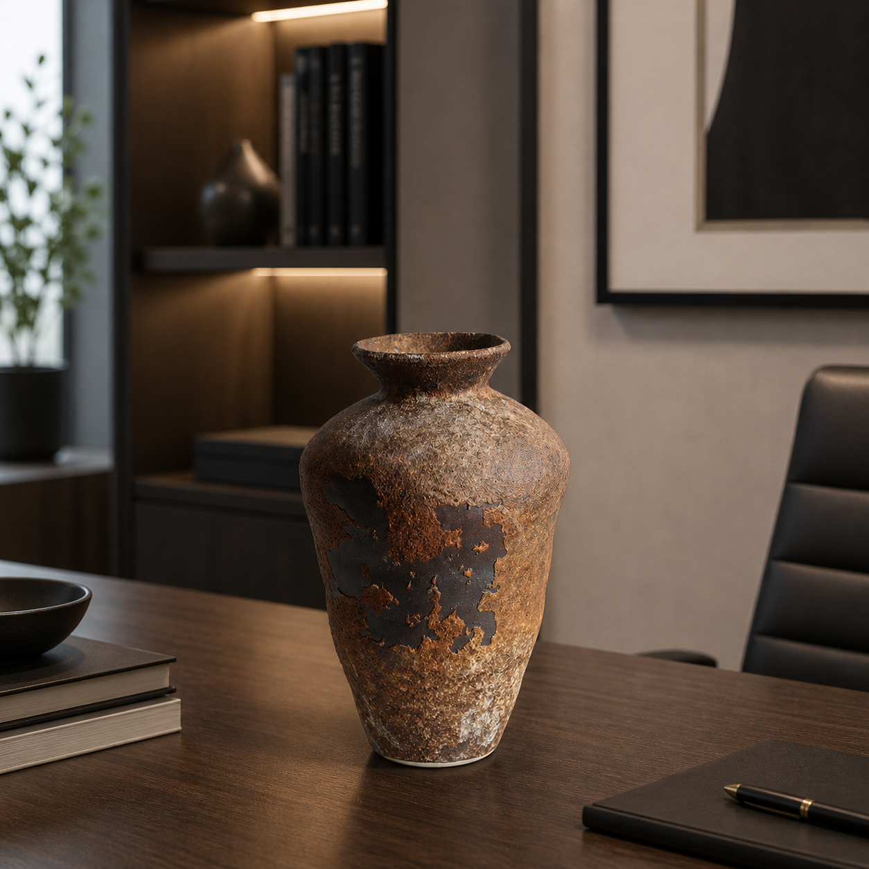Wabi-Sabi Ceramic Vase - Rustic Sculptural Vase